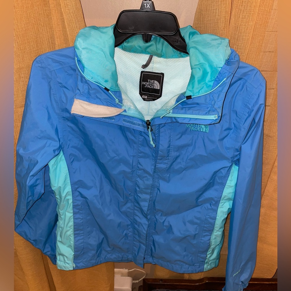 The North Face Women’s Rain Jacket – Blue & Turquoise – Size S